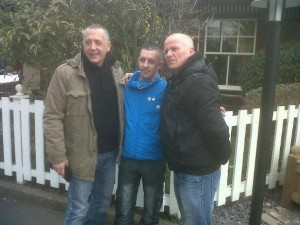 Paul Pitt, Shane Calvert and Tony Curtis yesterday